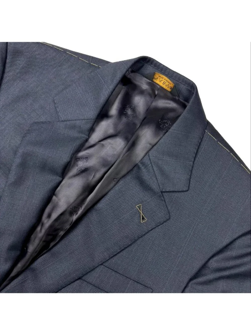 NEW Jos A Bank Signature Gold Men's Wool 2-Button Blazer Windowpane Blue • 40L